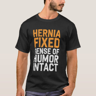 Camiseta Hernia Arreglada Humor Intacto Superviviente de Ci
