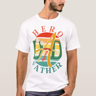 Camiseta Hero Dad Fath Sunset Tie, Mustache y gafas de sol