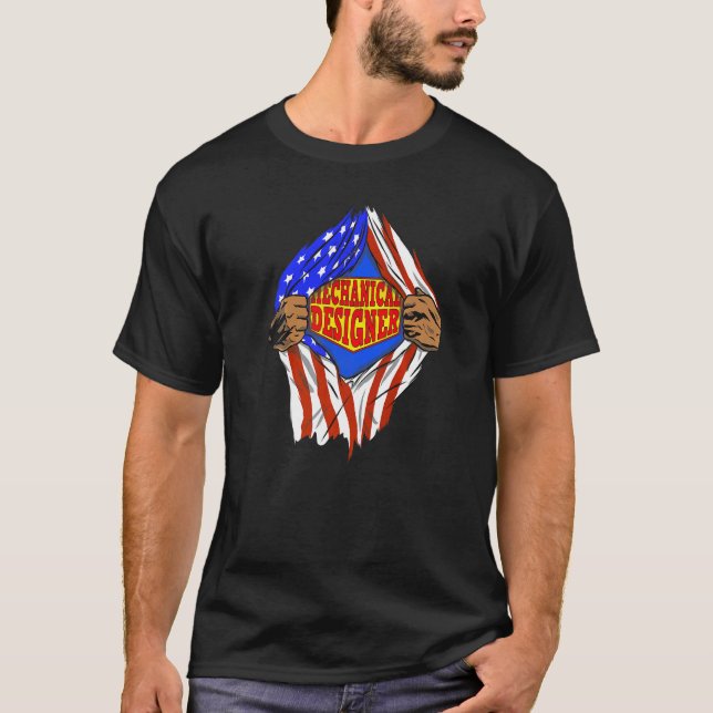 Camiseta Hero Job del diseñador de Super Mecánica (Anverso)