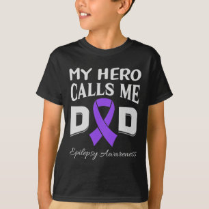 Camiseta Hero Me Llama Dad Epilepsy Awareness Purple Ribbon