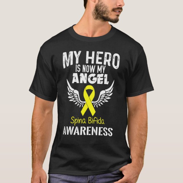 Camiseta Hero Now Angel Spina Bifida Awareness Supporter Ri (Anverso)