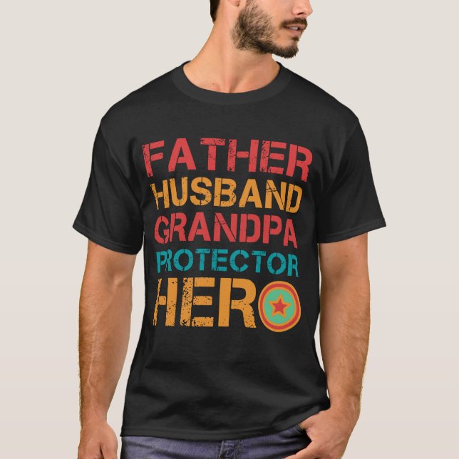 CAMISETA HERO PROTECTOR DE PROTECTOR DE ABUELO PARA PADRES (Anverso)