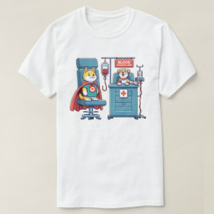Camiseta Hero Pups donación de sangre - Tee canino de salva