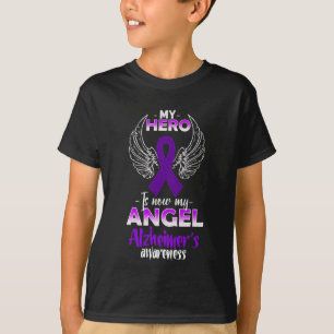 Camiseta Héroe Ahora Es Mi Ángel Conciencia de Alzheimerhei