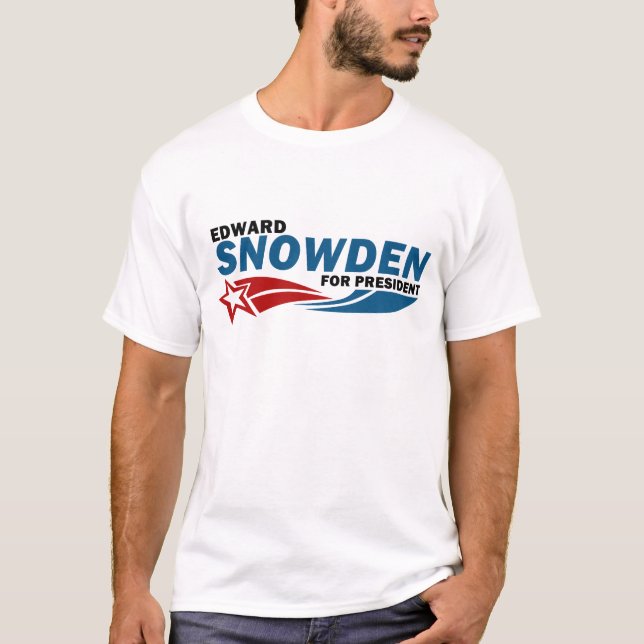 Camiseta Héroe americano de Snowden para el presidente (Anverso)