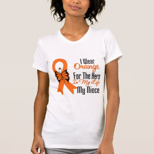 Camiseta Héroe anaranjado de la cinta de la leucemia mi