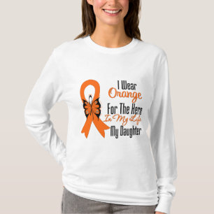 Camiseta Héroe anaranjado de la cinta de la leucemia mi