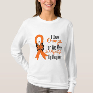 Camiseta Héroe anaranjado de la cinta de la leucemia mi