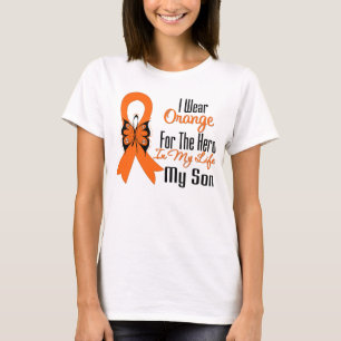 Camiseta Héroe anaranjado de la cinta de la leucemia mi
