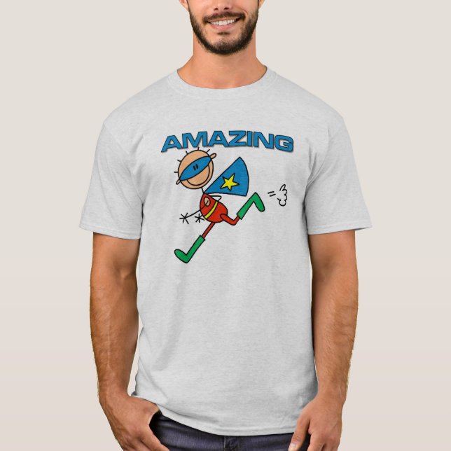 Camiseta Héroe asombroso del muchacho (Anverso)