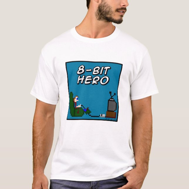 Camiseta héroe de 8 bits (Anverso)