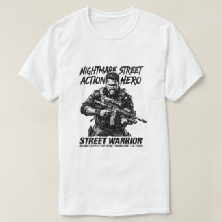 Camiseta Héroe de Acción de la Calle de Pesadilla Guerrero