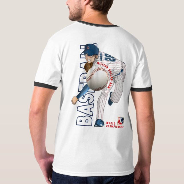 Camiseta Héroe de béisbol con brazo de millón de dólares |  (Reverso)
