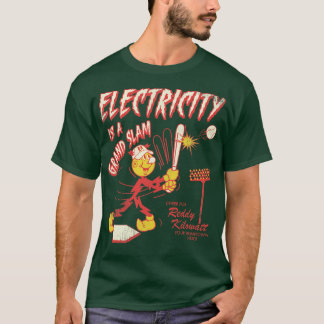 Camiseta Héroe de béisbol Reddy Kilowatt con problemas vint