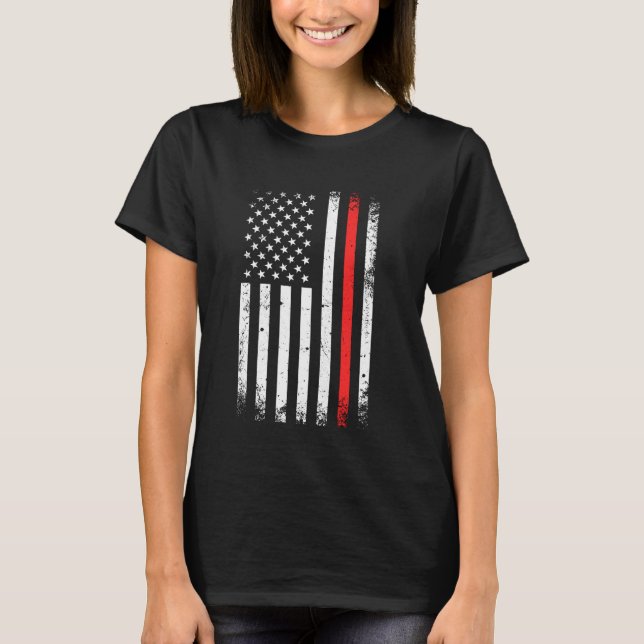 Camiseta Héroe de bombero orgulloso de bombero estadouniden (Anverso)