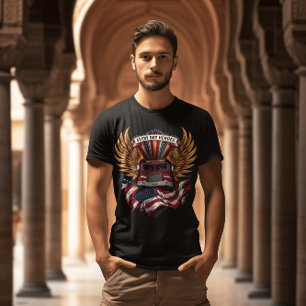 Camiseta Héroe de camión de bomberos con alas