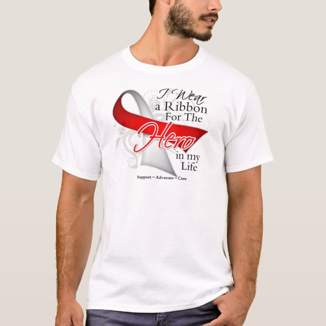 Camiseta Héroe de cinta aplásica anemia en mi vida (Anverso)