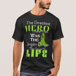 Camiseta Héroe de Conciencia de Donantes Apoyo Agradecido U