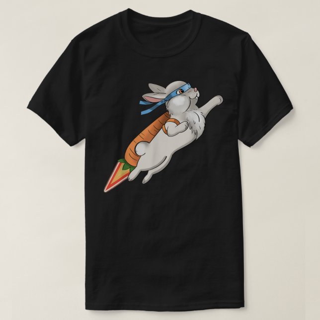 Camiseta Héroe de conejo japonés Ninja cute (Diseño del anverso)