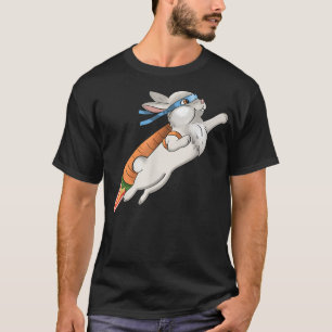 Camiseta Héroe de conejo japonés Ninja cute
