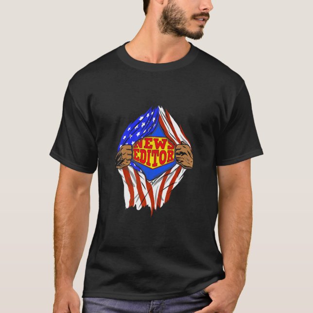 Camiseta Héroe de editor de Super News (Anverso)
