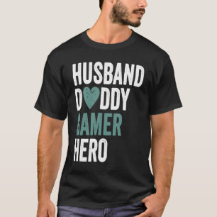 Camiseta Héroe de Gamer Husband Daddy Gamer