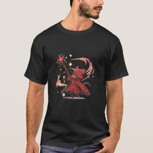 Camiseta Héroe de gato mago rojo lindo