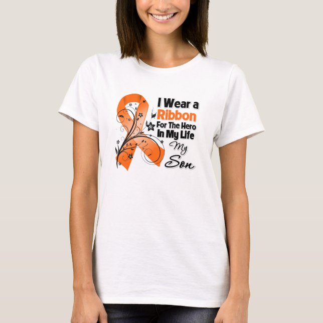 Camiseta Héroe de hijo en la leucemia de mi vida (Anverso)