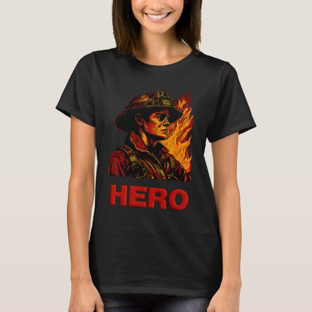Camiseta Héroe de la brigada de bomberos (Anverso)