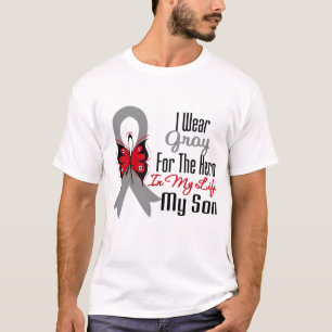 Camiseta Héroe de la cinta del cáncer de cerebro mi hijo