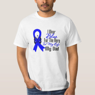 Camiseta Héroe de la cinta del cáncer de colon mi papá