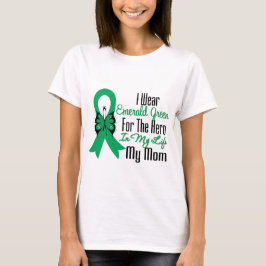 Camiseta Héroe de la cinta del cáncer de hígado mi mamá