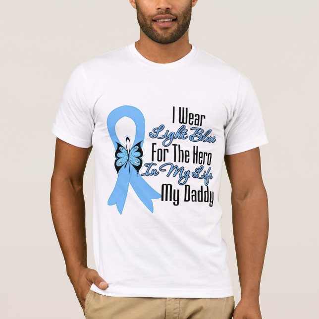 Camiseta Héroe de la cinta del cáncer de próstata mi papá (Anverso)