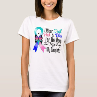 Camiseta Héroe de la cinta del cáncer de tiroides mi hija