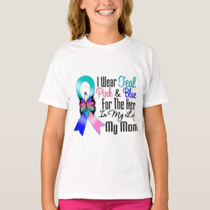 Camiseta Héroe de la cinta del cáncer de tiroides mi mam