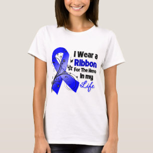 Camiseta Héroe de la cinta del cáncer rectal en mi vida 2