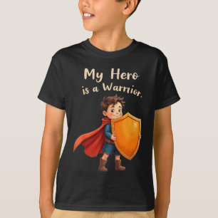 Camiseta Héroe de la leucemia valiente guerrero Naranja Esc