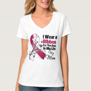 Camiseta Héroe de la momia en mi cáncer del cuello de la
