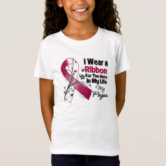 Camiseta Héroe de la papá en mi cáncer del cuello de la