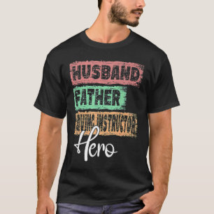 Camiseta Héroe de la profesión masculina padre maestro de c