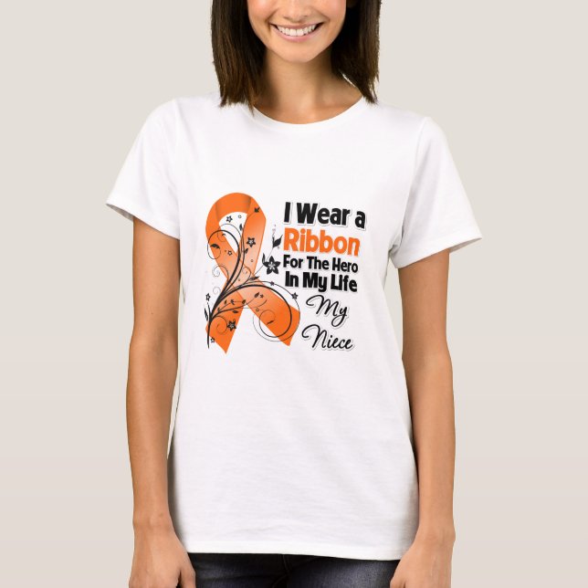 Camiseta Héroe de la sobrina en la leucemia de mi vida (Anverso)