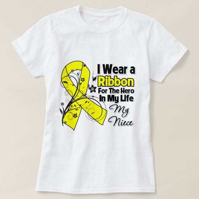 Camiseta Héroe de la sobrina en mi sarcoma de la vida (Diseño del anverso)