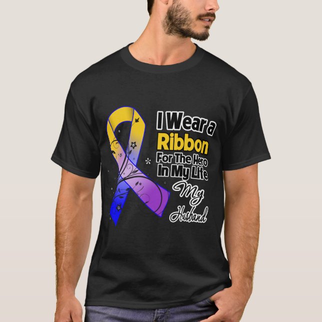 Camiseta Héroe de marido en el cáncer de vejiga de mi vida (Anverso)