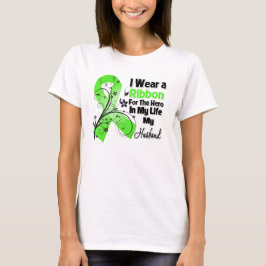 Camiseta Héroe de marido en la cinta del linfoma de mi vida