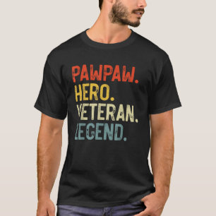 Camiseta Héroe de Mens Pawpaw veterano Día del padre T Shi