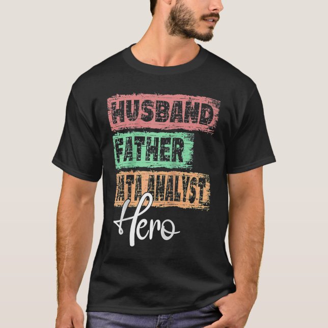 Camiseta Héroe de Mens Profession padre Data Analyst Ragla (Anverso)