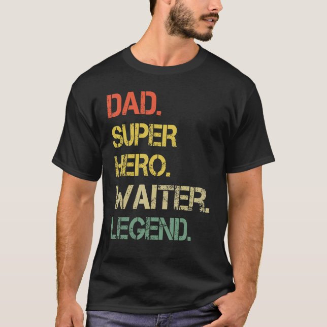 Camiseta Héroe de papá, amante de la moda masculina, leyend (Anverso)