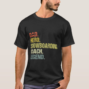Camiseta Héroe de papá entrenador de snowboard Funny Snowbo