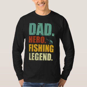 Camiseta Héroe De Papá Leyenda De Pesca Para Padre Pescador