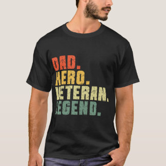 Camiseta Héroe de papá veterano leyenda Retro Veteranos Día